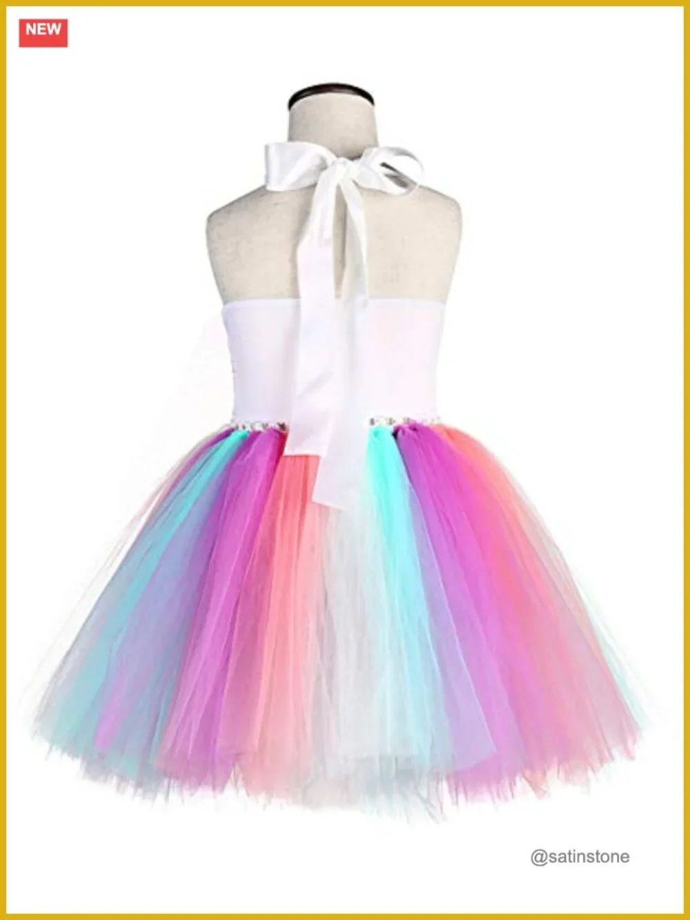 Sequin Unicorn Tutu Dress with Headband, Girls Birthday Party Costume